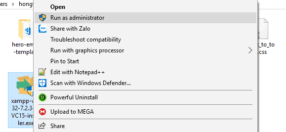Cài Đặt Xampp Trên Windows - Xampp Setup - Run as Administrator